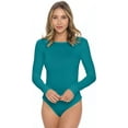 thumbnail image 1 of Long Sleeve Body Suit-Breathable Cotton Stretch, 1 of 3