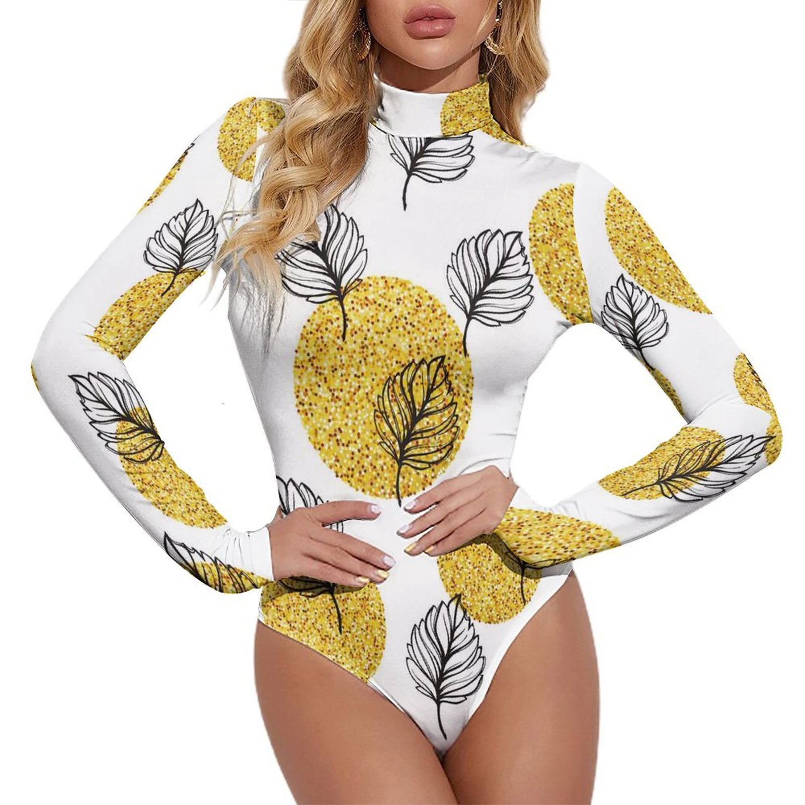 MANGOPOP Women's Modal V-Neck Bodysuit - Short Sleeve Folded Over Tops - View #7