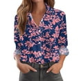 thumbnail image 1 of Long Sleeve Button Down Blouse Women, 1 of 5