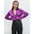 thumbnail image 1 of Long Sleeve Buttoned Satin Shirt, 1 of 1