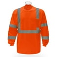 thumbnail image 1 of High Visibility Safety Long Sleeve T-Shirt – Reflective Workwear with Front Pocket, 1 of 7