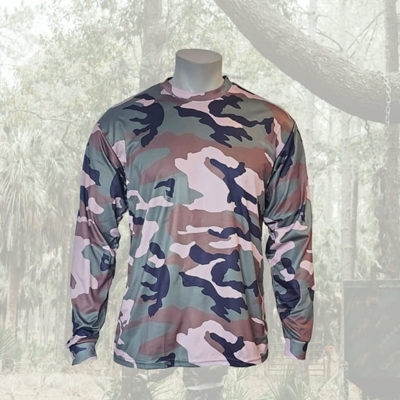 CUSTOMIZE-Camo Print Long Sleeve Mesh Shirt – Safety Workwear