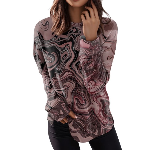 Long Sleeve Camo Sweatshirt for Women Leopard Print Pullover Tops Crew