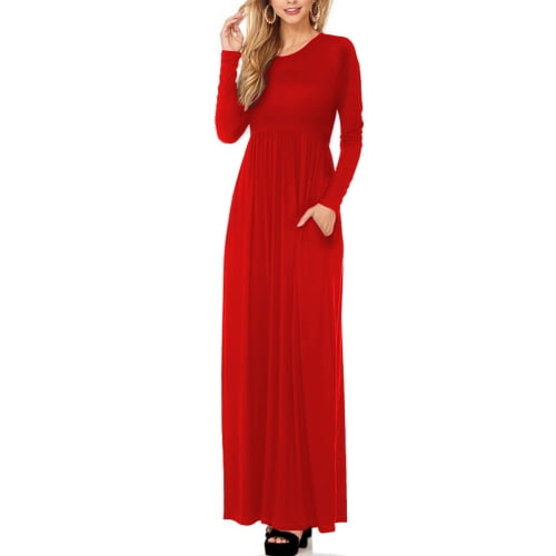 Long Sleeve Casual Maxi Dress