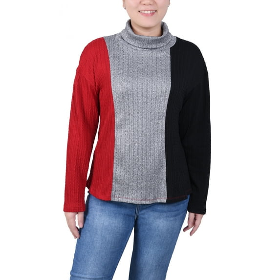 Long Sleeve Colorblocked Top