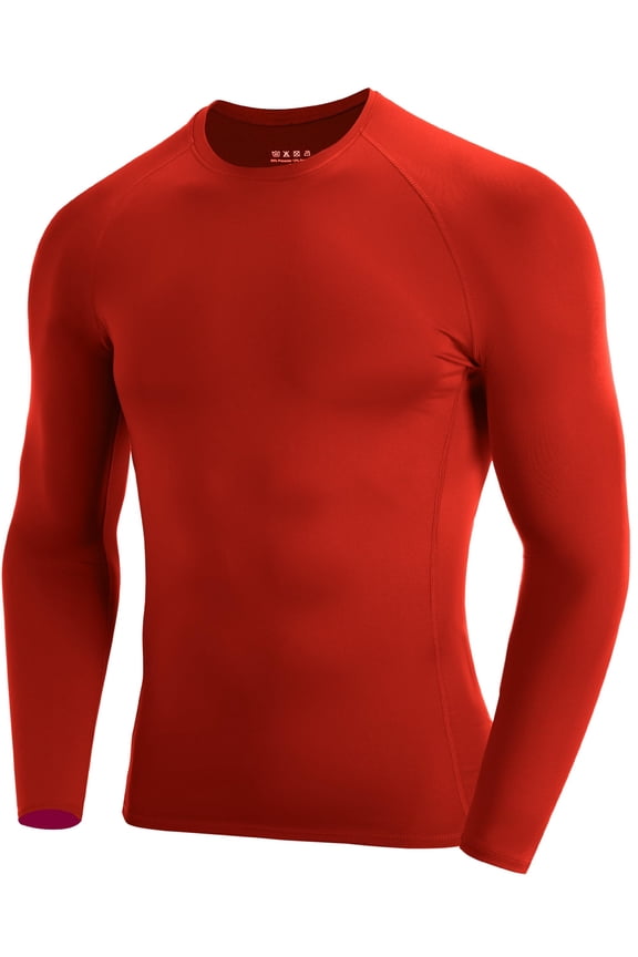Long Sleeve Compression Shirts for Men, Athletic Quick Dry Undershirt, Workout Base Layer for Gym Running Football