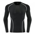 thumbnail image 1 of Long Sleeve Compression Shirts for Men - Mens Athletic Slim Fit Shirt Running Workout Base Layer Gray S, 1 of 4