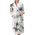 thumbnail image 1 of Long Sleeve Cotton Robes for Women Fluffy Women's Nightgowns & Sleepshirts Oversize Length Women's Sleepwear House Womens Robe White1, 1 of 5