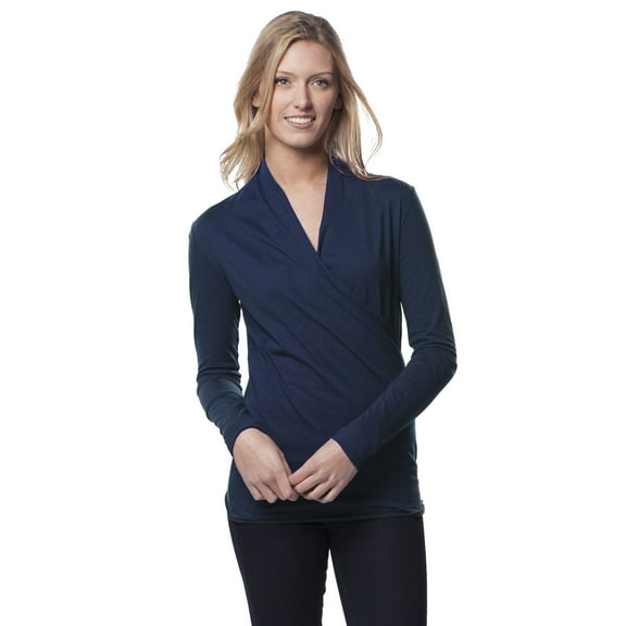 Long Sleeve Cotton Wrap Top