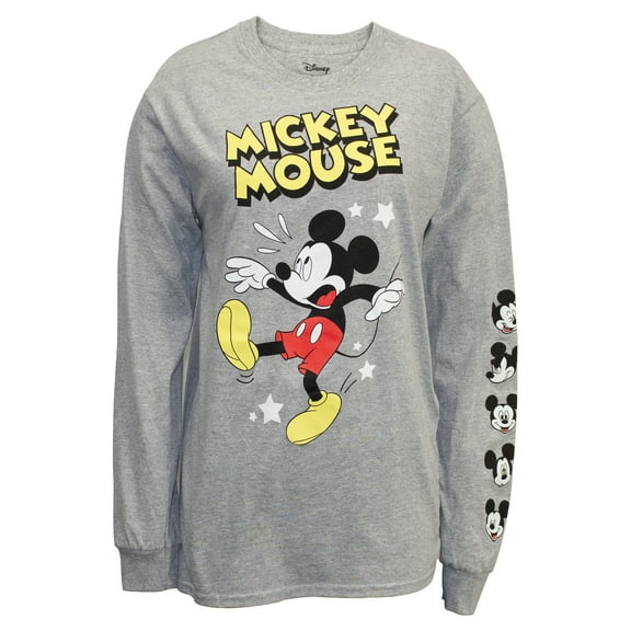 Long Sleeve Crew Neck Mickey Tee