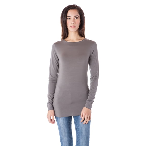 Long Sleeve Crew Neck Strech Top