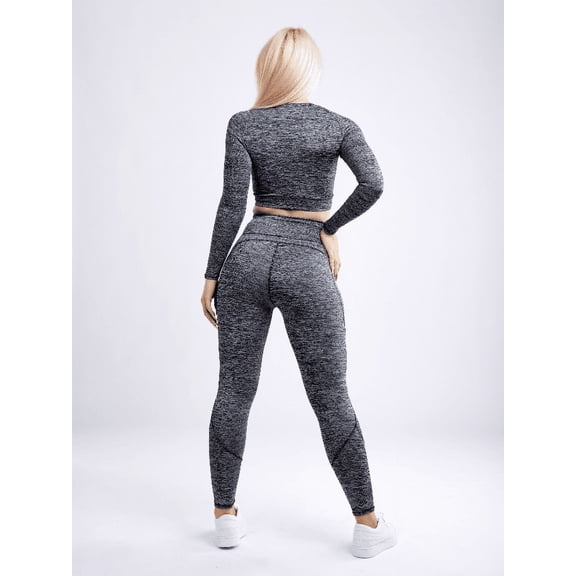 JupiterGear JG-A2023-TOP-BLK-SM Long-Sleeve Crop Top Black Small Medium