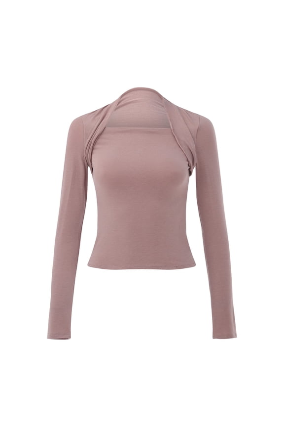 Long Sleeve Crop Tops for Women Workout Crewneck Stretch Slim Fitted Tunic Solid Color Long Sleeve Basic Tees Basic Crop Tops Layering Tight Basic Thermal Tee Streetwear