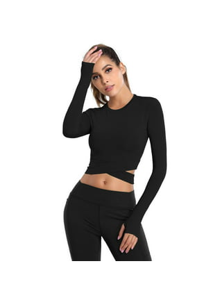 Sexy Dance Women's Crop Top Yoga Shirts Moisture-Wicking Tummy