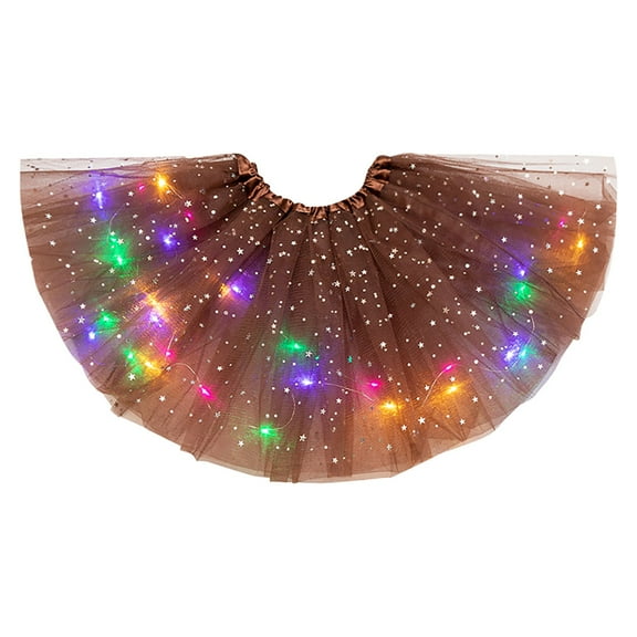 Long Sleeve Dress Fall Dresses 2024 Women'S Led Skirt Light Up Tutus Layered Tulle Ballet Skirt Sparkly Sequin Tutu Costume for Halloween Party