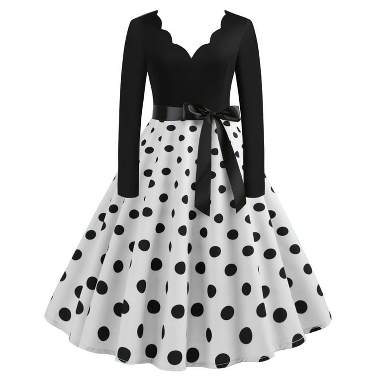Black and store white store dresses