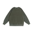 thumbnail image 1 of Long Sleeve Fall T Shirts Mens Drop Shoulder Casual Trendy Pullover Tees Big & Tall Loose Tops Loungewear Army Green, 5XL, 1 of 3