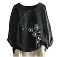 thumbnail image 1 of Long Sleeve Fall Tops Boho Ladies Sweatshirt Blouses Fashion Casual Button Floral Long Sleeve Sweatshirt, 1 of 4