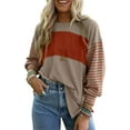 Long Sleeve Fall Tops Oversized 2024 Trendy Round Crew Neck Casual