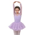 thumbnail image 1 of Long Sleeve Glitter Dance Ballet Tutu Leotard Ballerina Outfit for Girls, 1 of 5