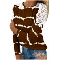 thumbnail image 1 of Long Sleeve Going Out Tops For Women Pink Fall Tops Summer Casual Long Sleeve Blouse Round Neck Lace Sweatshirt, 1 of 5