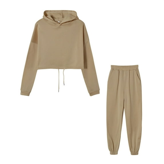 Long Sleeve Hooded Neck Casual Solid Color Polyester Two Piece Set Of Tops And Pants,Woman Christmas Snowman Satin Lined Hoodie For Women Pullover Sweatshirt Hoodies