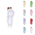 thumbnail image 1 of Long Sleeve Hoodie and Sweatshirt with Letter Print, Girls' Casual Pullover Top for Outdoor Activities, New York Graphic Design, 1 of 4