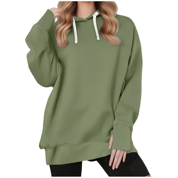 Long Sleeve Hoodie for Women Button Solid Color Sport Outfits Trendy Fall Clothes Fashion Casual Basic Tops Winter Clothing