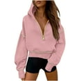 thumbnail image 1 of Long Sleeve Hoodie for Women Fashion Casual 2025 Crewneck Pullover Outdoor Shirts Winter Clothing Basic Fall Clothes Comfort Outfits, 1 of 6