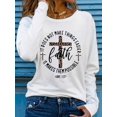 thumbnail image 1 of Long Sleeve Inspirational Faith T-Shirt For Women - Casual Crew Neck Slight Stretch Knit Fabric Pullover T-Shirt For Fall For Spring, 1 of 3