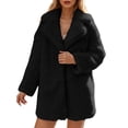 thumbnail image 1 of Long Sleeve Jacket Elegant Shawl Collar Winter Coat Warm Plus Size Outerwear Soft, 1 of 5