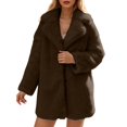 thumbnail image 1 of Long Sleeve Jacket Elegant Shawl Collar Winter Coat Warm Plus Size Outerwear Soft, 1 of 5