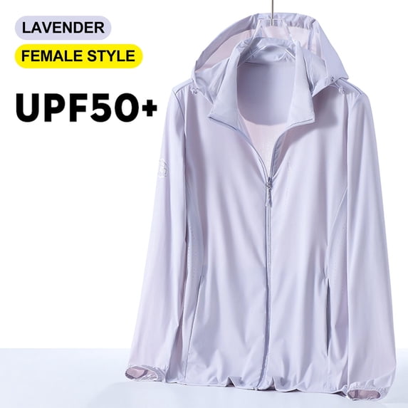 Zysthvn Long Sleeve Jacket for Women Lightweight UV Protection Hooded Full Zip Elegant Coats for Women Solid Stretch with Pockets Tops