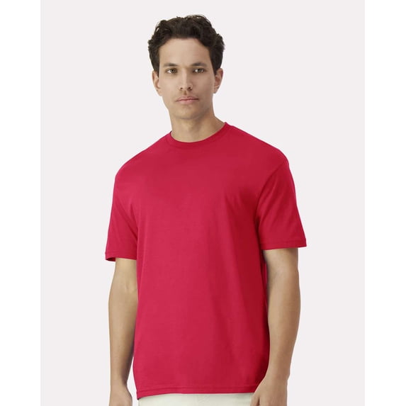 Gildan 3000 Light Cotton T-Shirt-Red-4XL