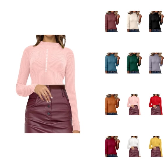 Long Sleeve Knit Pullover Sweater Top With Button Detail Soft Comfortable Casual Crewneck Blouse For Everyday Wear