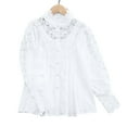 thumbnail image 1 of Long Sleeve Lace Blouses for Women 2025 Fall Dressy Casual Button Down Shirts Work Office Outfit Going Out Tops, 1 of 8