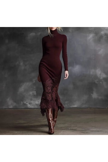 High Neck Dress Lace