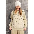 thumbnail image 1 of Long Sleeve Leopard Print Washed Terry Sweatshirt, 1 of 2