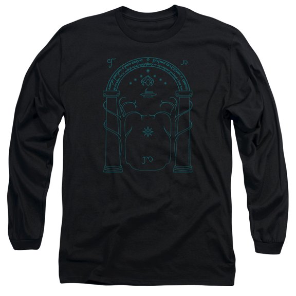 Men's Lord Of The Rings Doors Of Durin Long Sleeve X-Large Black
