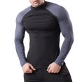 thumbnail image 1 of Long Sleeve for Men Mens Compression Cold Gear Mens Outdoor Vintage Long Sleeve T Shirt Autumn Solid Casual Top Cotton Summer Tops for Men Extra Small Men T Shirts, 1 of 9