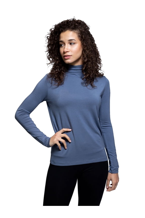 Long Sleeve Modal Mock Neck Top