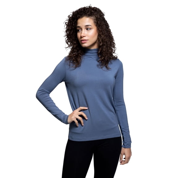 Long Sleeve Modal Mock Neck Top