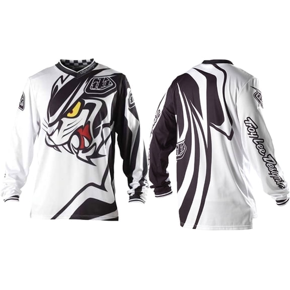 Long Sleeve Motorcycle Jersey shirt cycling for men Bike rider white motocross jersey