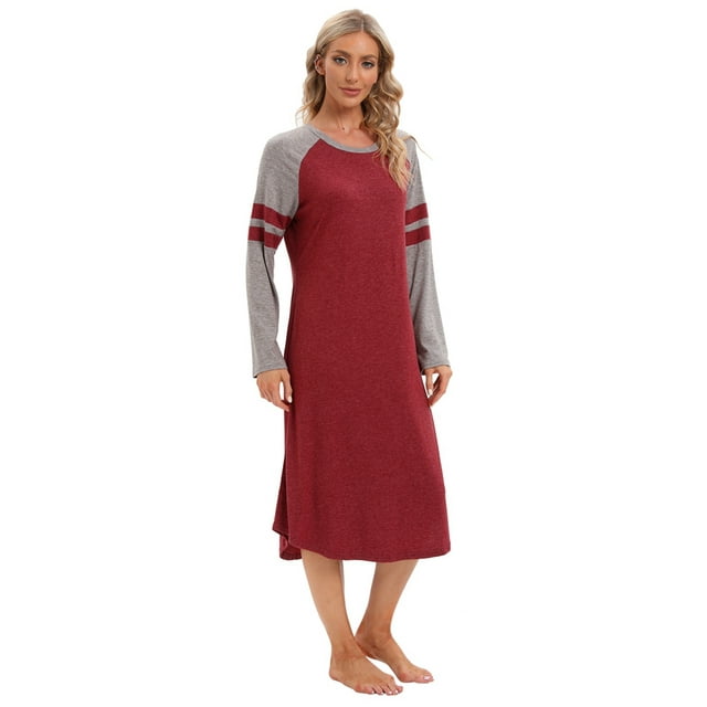 Long Sleeve Nightgowns for Women Plus Size - Sleepwear for Women ...