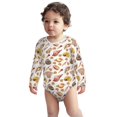 thumbnail image 1 of Long Sleeve Onesies Girl Boy, Conch Shells Print No.9045 Cute Comfy Cotton Unisex Baby Onsies Bodysuits Clothes, Soft Side Snap Onesies for Infant Baby Girls and Boys 0-24 Months, 1 of 7