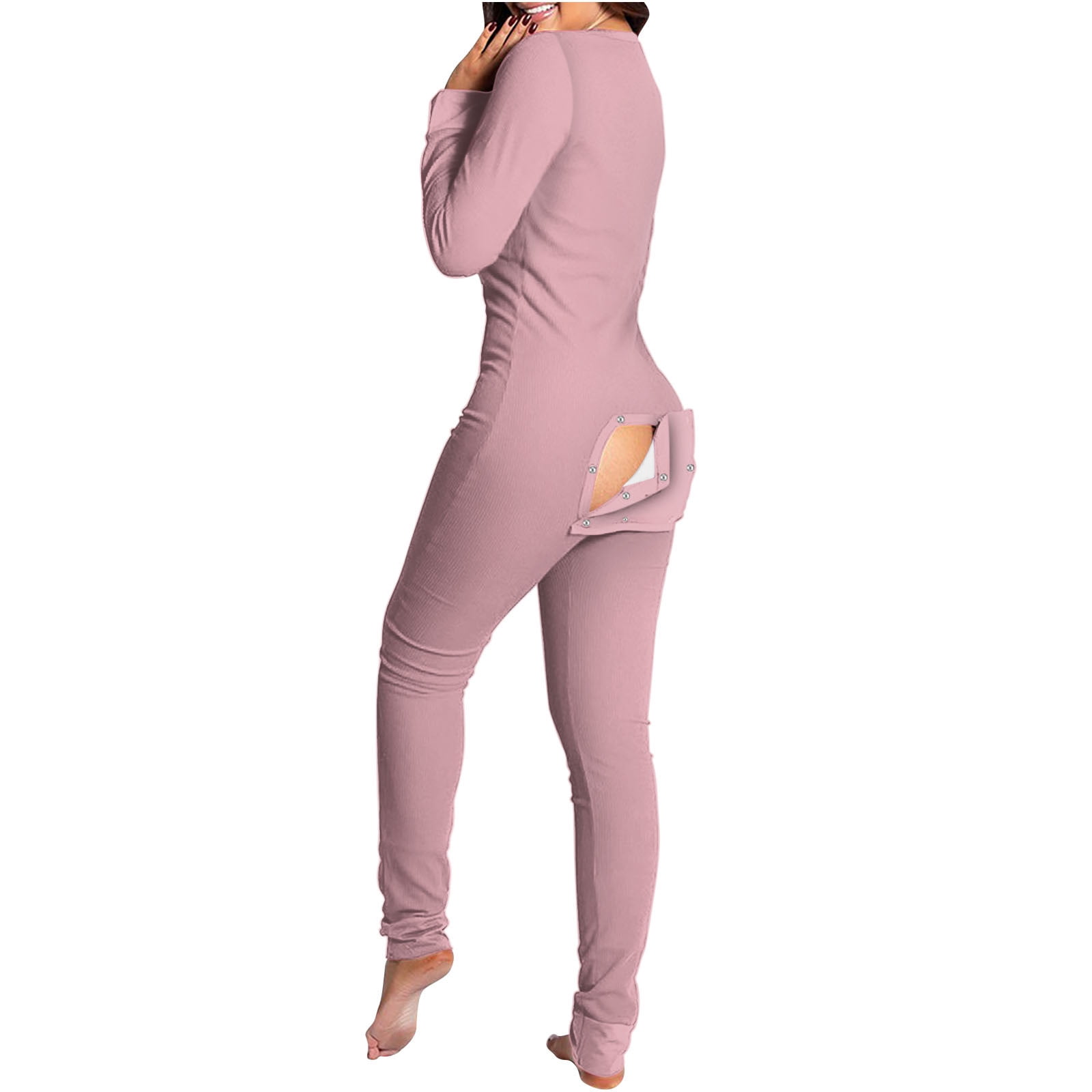 Adult One Piece Pajama w/ Drop Seat Butt Flap - Colorblock Onesie0