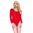 thumbnail image 1 of Long Sleeve Opaque Teddy Accessories, Red, 1 of 1
