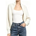 thumbnail image 1 of Long Sleeve Open Front Women's Bolero Shrug Sweater Knitted Cropped Cardigan Y2K Tops, 1 of 5