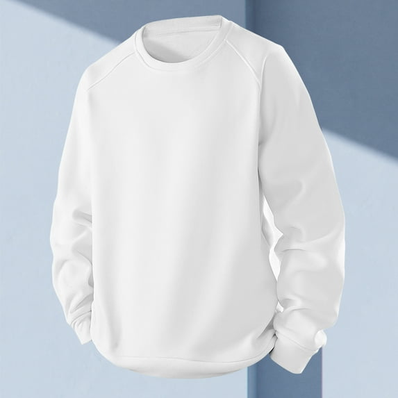 Long Sleeve Pajamas for Men Casual Top Regular Fit Basic Tees Crew Neck Pullover Lounge Top M-5XL