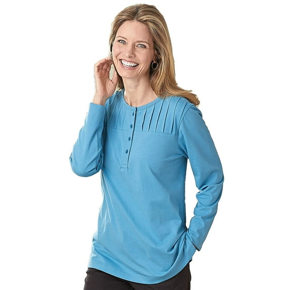 Long Sleeve Pintuck Top